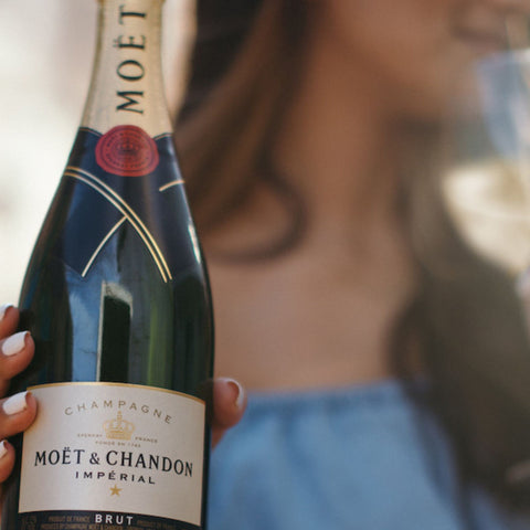 Woman With Moet Bottle