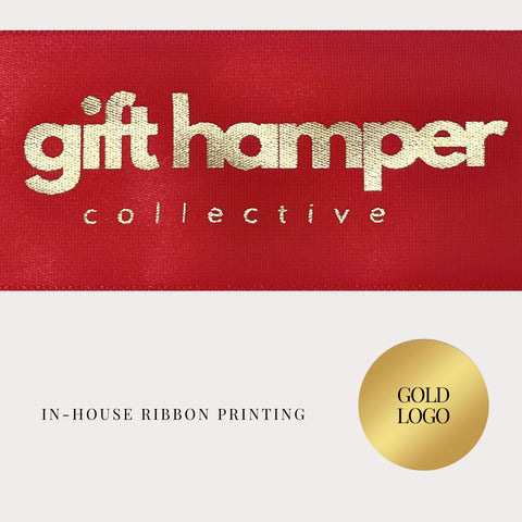 Red Ribbon/Gold Print
