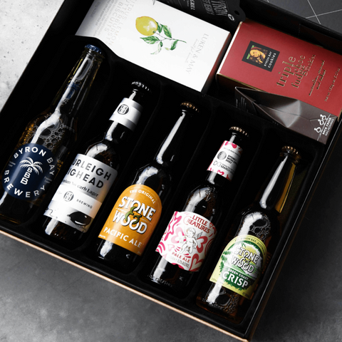 Byron Bay Gifts EM GIFT HAMPERS Beer & Byron Jerky Gift Baskets